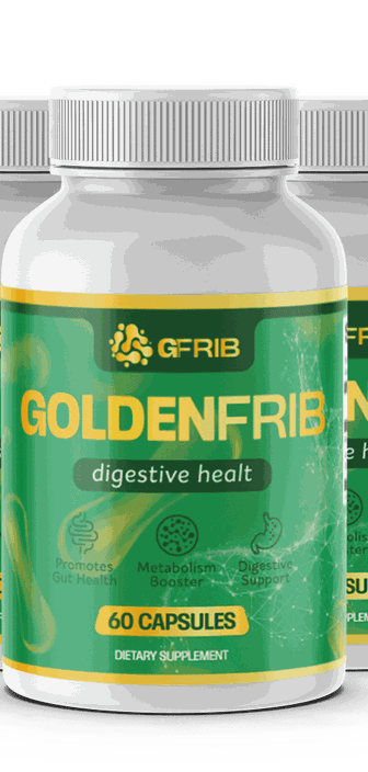 GoldenFrib digestive health capsules bottle